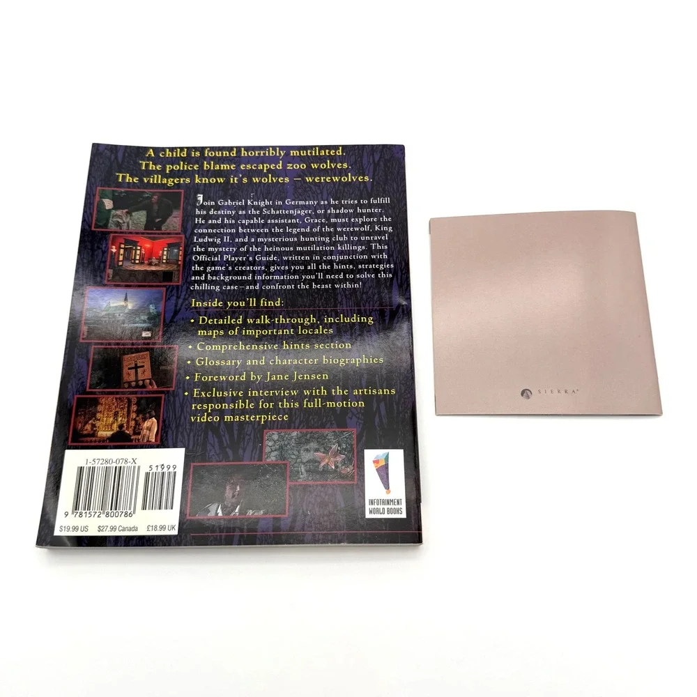 Beast Within Gabriel Knight Mystery PC Game 1995 Big Box Sierra Complete 6 CD